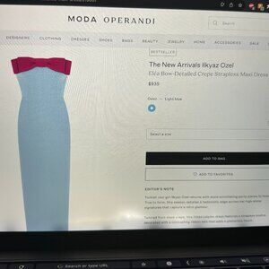 Ilkyaz Ozel-Elea Bow-Detailed Crepe Strapless Maxi Dress